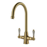 Turner Hastings Ludlow Double Sink Mixer Brushed Brass LU103DM-BB image NaN