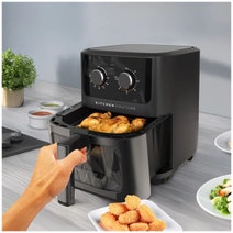 Kitchen Couture 6.5L Compact Air Fryer Viewing Window Black 10005261 hero image