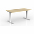 OLG Agile Fixed Single Desk 1500x750 New Oak Worktop with White Frame OG_AGFSSD1575W_NO image NaN