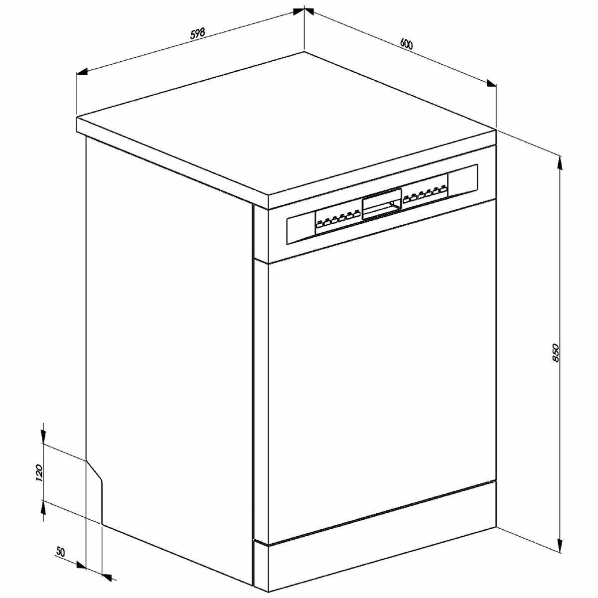 Smeg shop dishwasher dimensions