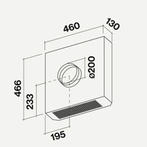 Falmec 90cm Stella Ceiling Cassette Rangehood with External Wall Motor F9ST90S2EW1500 hero image