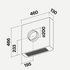 Falmec 90cm Stella Ceiling Cassette Rangehood with External Wall Motor F9ST90S2EW1500 image NaN