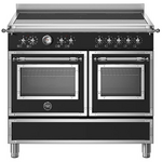 Bertazzoni 100cm Heritage Induction Matte Black Freestanding Double Oven HER105I2ENET hero image