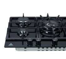 TRINITY 70cm Gas Cooktop 5 Burners Black Glass TRG700BK hero image