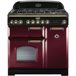 Falcon 90cm Classic Deluxe  Freestanding Dual Fuel Oven/Stove Cranberry and Brass CDL90DFCY-BR hero image