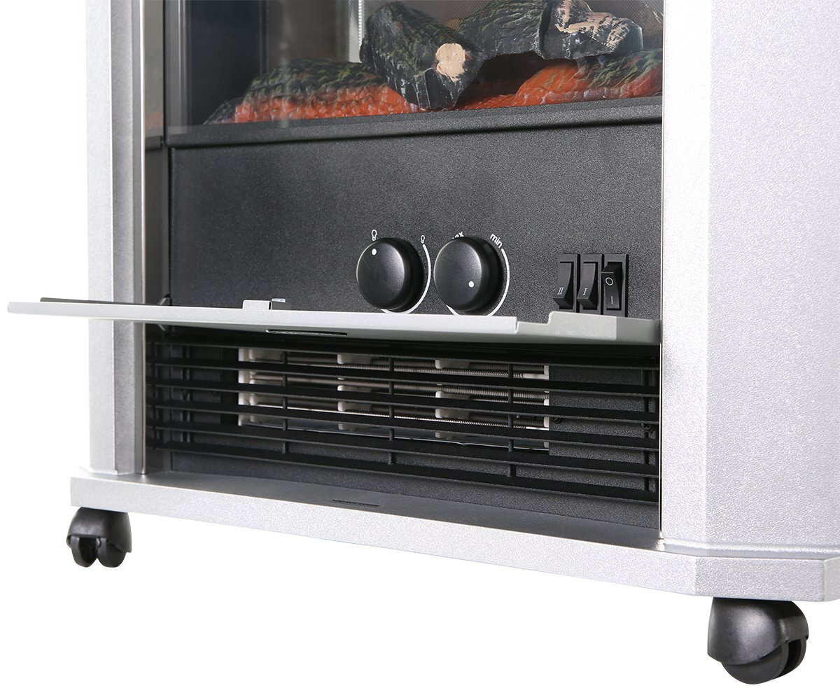 Dimplex 2kW Electric Fire Heater LEESILVER | Appliances Online