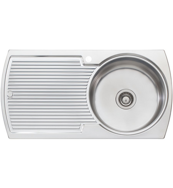 Oliveri LR522 Solitaire Round Bowl Left Hand Drainer Sink – image 1