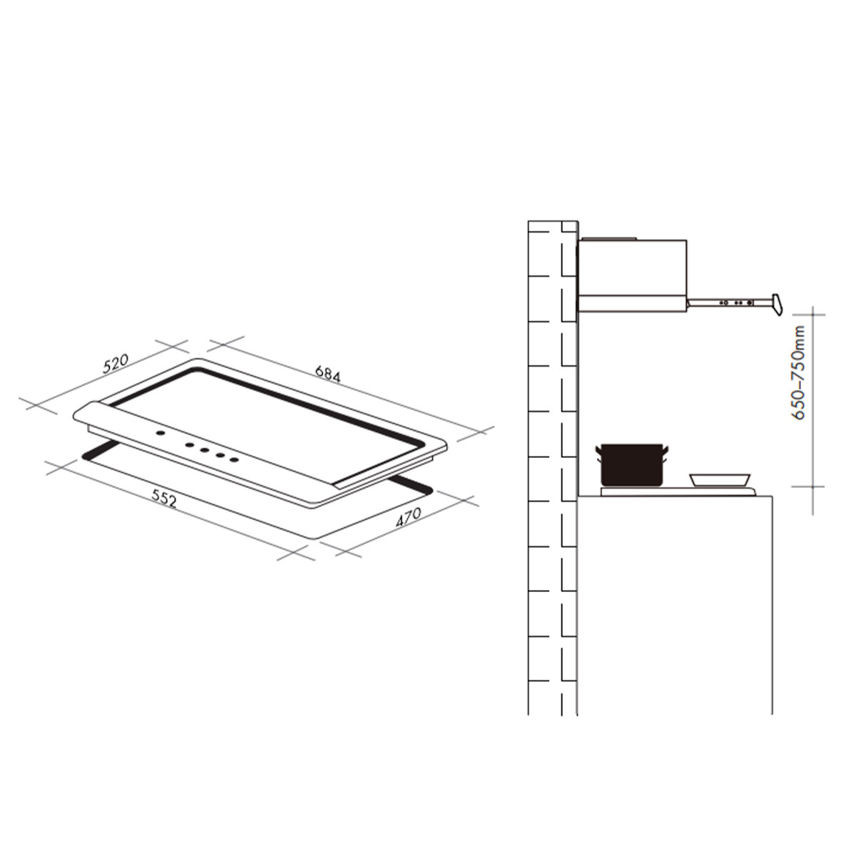 Artusi 70cm Gas Cooktop CAGH7000B image 6