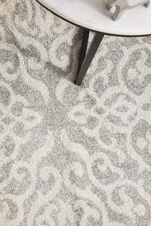 Rug Culture Chrome Large Silver & Off White Rug 400X80CM - CRO-LYD-SIL-400X80 hero image