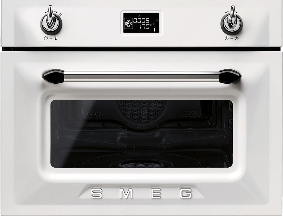 Smeg 45cm Victoria Aesthetic Compact Combi Steam Oven SFA4920VCB