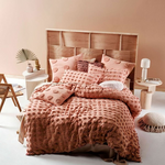 Linen House Haze Rosette King Bed Quit Cover Set 01704I378 hero image