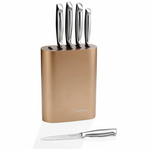 Stanley Rogers Oval Metallic Champagne 6 Piece Knife Block Set 41417 hero image