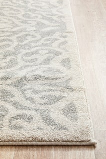 Rug Culture Chrome Large Silver & Off White Rug 400X80CM - CRO-LYD-SIL-400X80 hero image