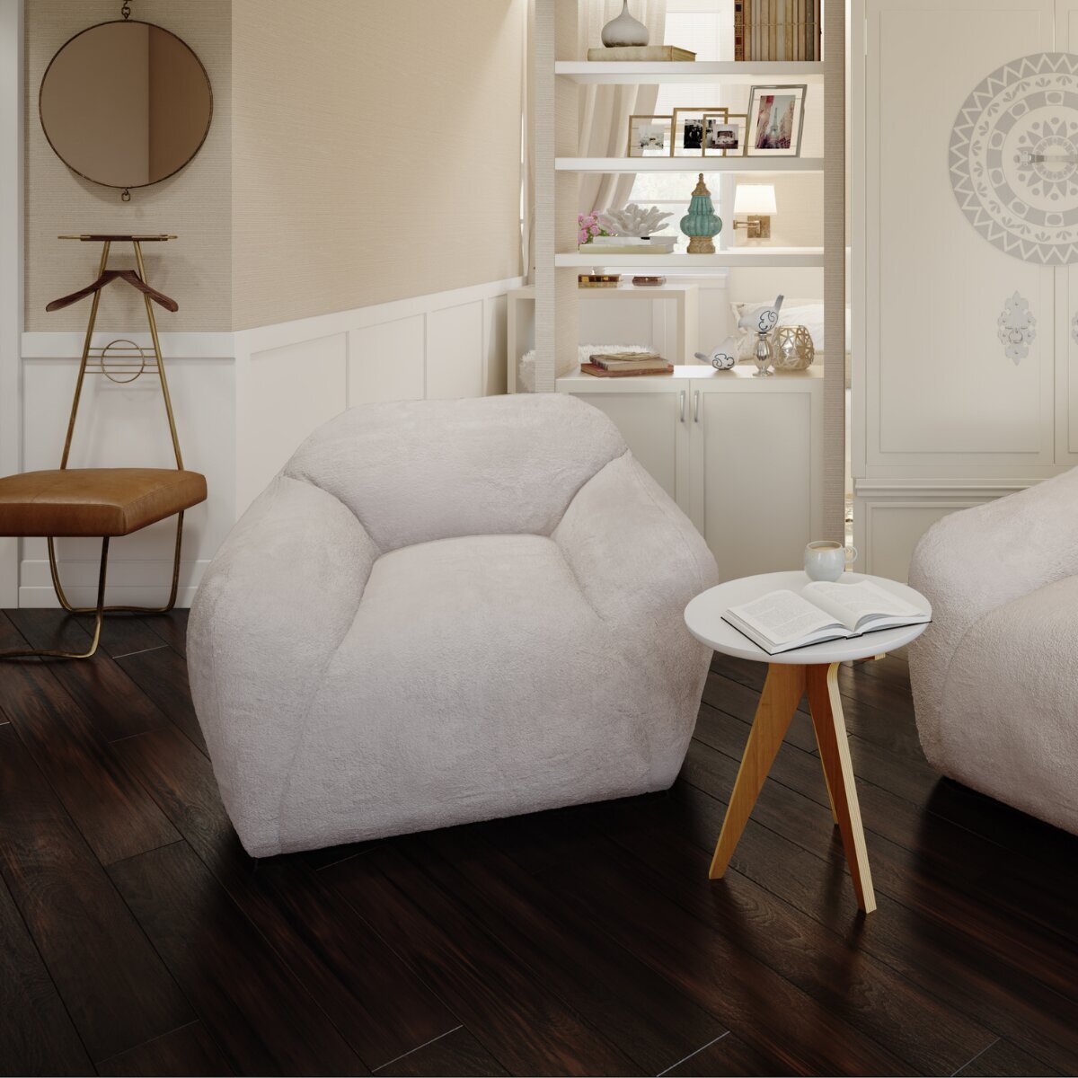 I Am Fake - Proudly Animal-Free, Cream Snug Chair - HCXSNUSA20BCRE hero image