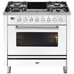 ILVE Professional Plus Series 90cm Dual Fuel Induction Freestanding Oven with Milano Knobs P09IDWE3WH hero image