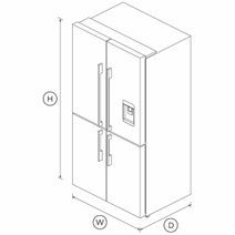 Fisher & Paykel Series 7 538L Quad Door Refrigerator with Ice and Water Black Stainless Steel RF605QDUVB2 hero image
