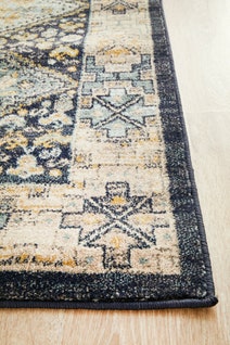 Rug Culture Legacy Large Multi-coloured Rug 400X80CM - LEG-857-NAVY-400X80 hero image