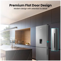 Hisense 415L Bottom Mount Fridge with Water Dispenser Stainless Steel HRBM419SW hero image
