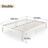 Zinus Double Moiz Solid Wood Bed Base White AU-RWPBWH-14D image NaN