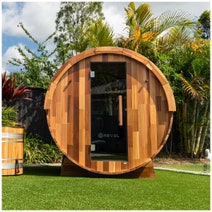 Revel Edenview 4 Person Traditional Cedar Barrel Sauna R-BT-CEDAR-4P hero image