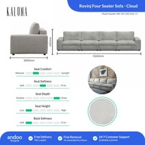 Kalona ROVINJ Four Seater Sofa Cloud WS-201-LRS-VILA-11 hero image