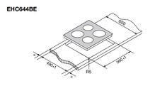 Electrolux 60cm 4 Zone Hobb2Hood Ceramic Cooktop EHC644BE hero image
