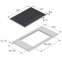 ASKO 90cm 6 Zone Induction Cooktop HID956MC hero image