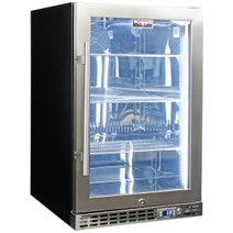 Schmick 121L Under Bench Front Venting Glass Door Bar Fridge SK116SS hero image