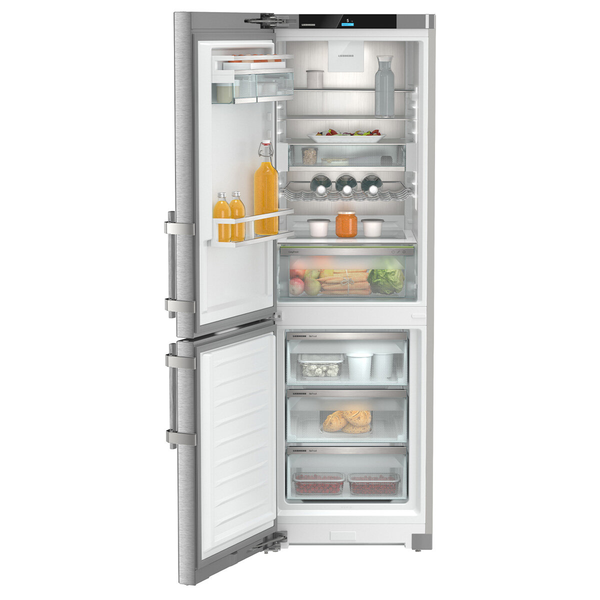 Liebherr 332L Bottom Mount Fridge with Easy Fresh and VarioTemp Left Hinge SCNSDH5253LHH hero image
