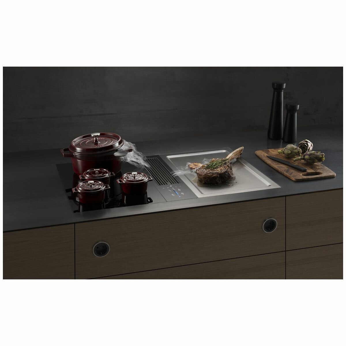 Bora Classic 2.0 Surface Induction & Tepan Module Cooktop With Integrated Rangehood CKA2FIT hero image