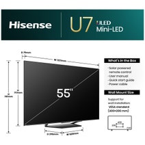 Hisense 55 Inch U7N ULED 4K Mini LED Smart TV 55U7NAU hero image
