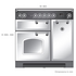 Falcon 90cm Classic Freestanding Electric Oven/Stove Cranberry and Chrome CLA90EI5CY-CH image NaN