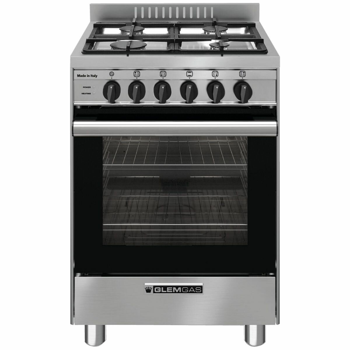 Glem 53cm Dual Fuel Stainless Steel Freestanding Oven GB534GE hero image