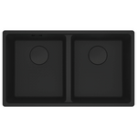 Franke Maris 350mm Double Bowl Topmount Sink Matte Black MRG620-3535MBB hero image