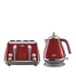 DeLonghi Icona Capitals Kettle and Four Slice Toaster Breakfast Pack CTOC4003RKBOC2001R image NaN