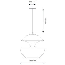 DCW Editions Here Comes The Sun 350 Pendant Light - White and Copper HCS350WHCOP hero image