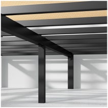 Zinus Double Bed Frame with Black Rattan Headboard and Metal Base AU-FBMMH8ZC-14D hero image