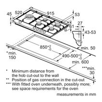 Siemens 90cm iQ500 Natural Gas Cooktop EC9A5SB90A hero image
