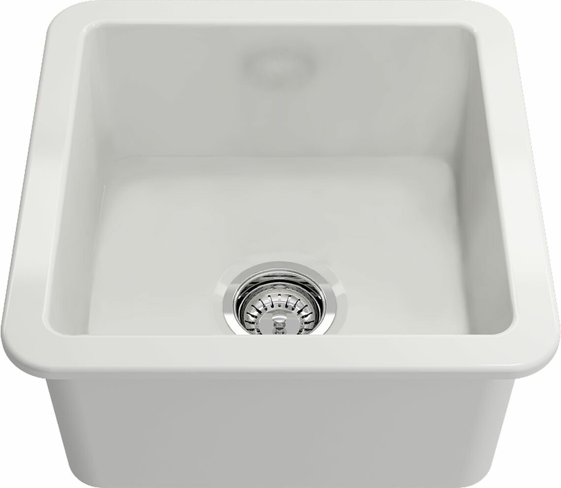 Turner Hastings Cuisine Inset-Undermount Fine Fireclay Sink Gloss White CU46FS hero image