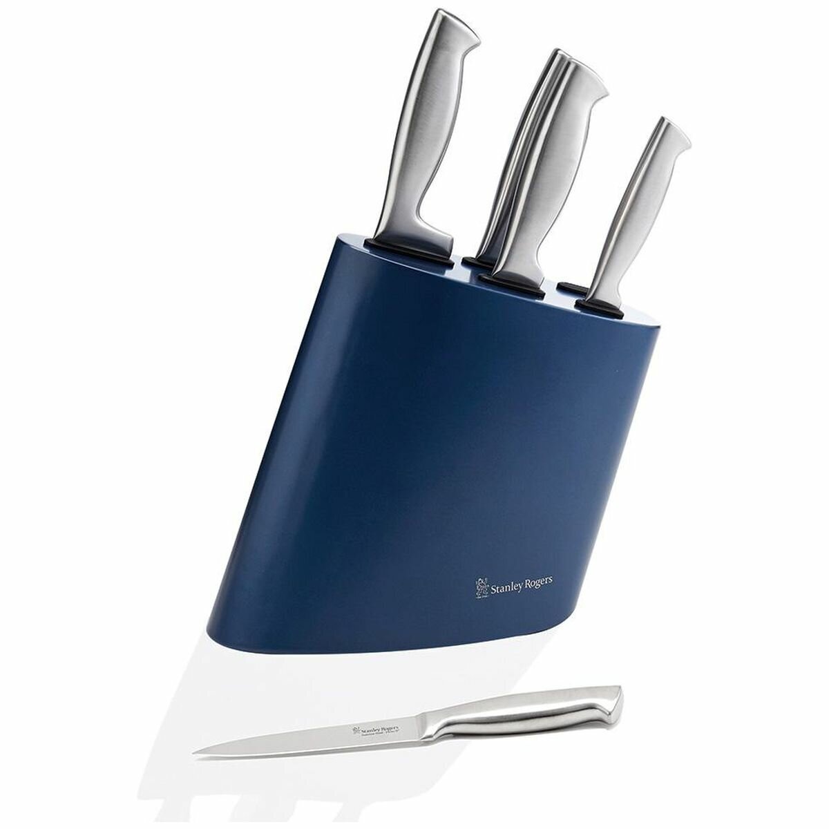 Blue knife block set shop