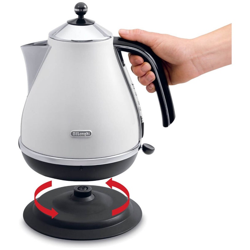 The DeLonghi Icona Capitals 1.7L Kettle Helsinki White KBOC2001IW