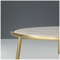 Kalona The Hill 90cm Round Coffee Table Champagne Marble HILL10FMATAJSBBRABR9 hero image