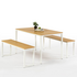 Zinus Louis 3 Piece Dining Set White AU-TS-4830W image NaN