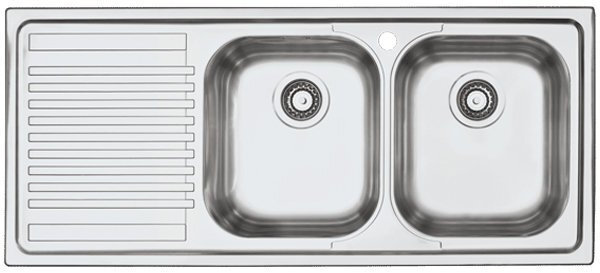Barazza BF200R B-Fast Double Bowl Left Hand Drainer Sink hero image