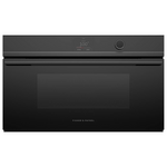 Fisher & Paykel Series 9 76cm Contemporary Compact Combi-Steam Oven Black Glass OS76NDTDB1 hero image