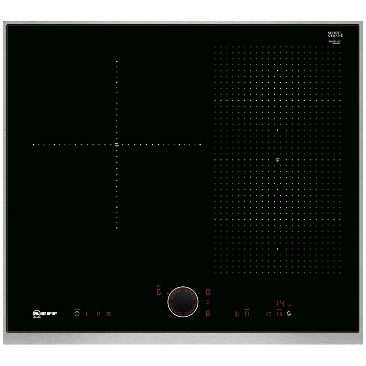 NEFF 60cm Induction Cooktop & 60cm Pyrolytic Oven Pack T56TS31N0B57CR22N0B hero image
