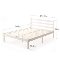 Zinus Robin Queen Solid Wood Bed Frame White AU-FPWOPW-14Q hero image