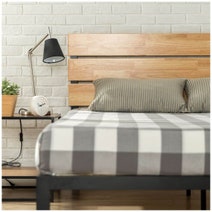 Zinus Queen Bed Frame Metal and Pine Wood AU-HBPBA-14Q hero image
