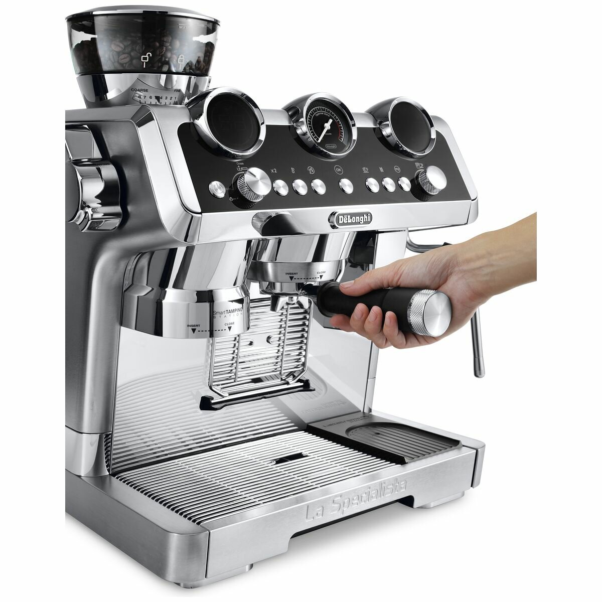 DeLonghi La Specialista Maestro Premium Manual Pump Coffee Machine Metal EC9865M