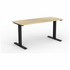 OLG Agile Fixed Single Desk 1500x600 New Oak Worktop with Black Frame OG_AGFSSD156B_NO image NaN